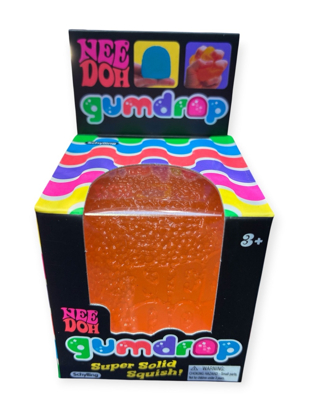 (1) NeeDoh Gumdrop Nee Doh Schylling 100% Real Orange 2022